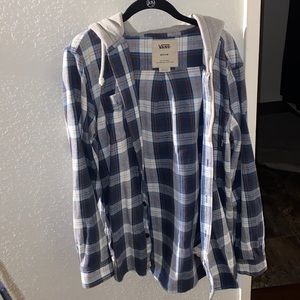 medium vans flannel w hood.